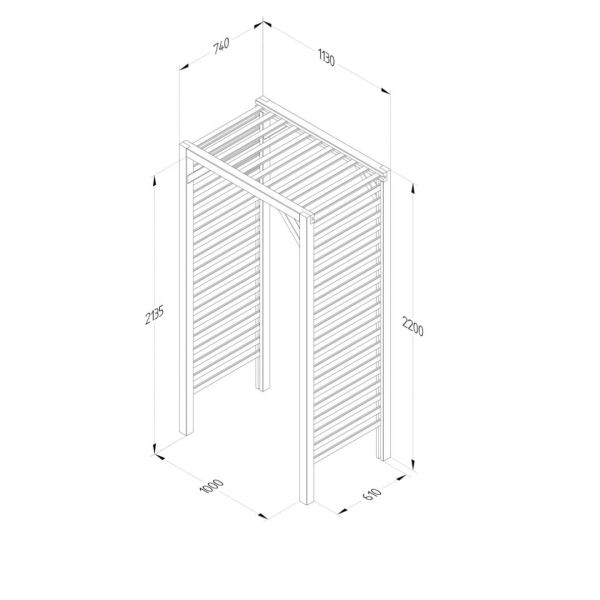 Slatted Arch 2200mm x 1130mm x 740mm