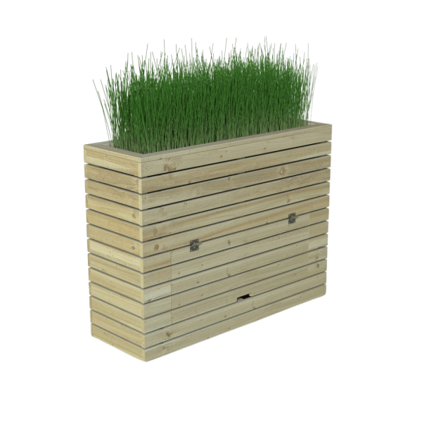 Tall Linear Planter With Storage 920mm x 1200mm x 400mm