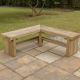 Double Corner Sleeper Bench 440mm x 1200mm x 1200mm