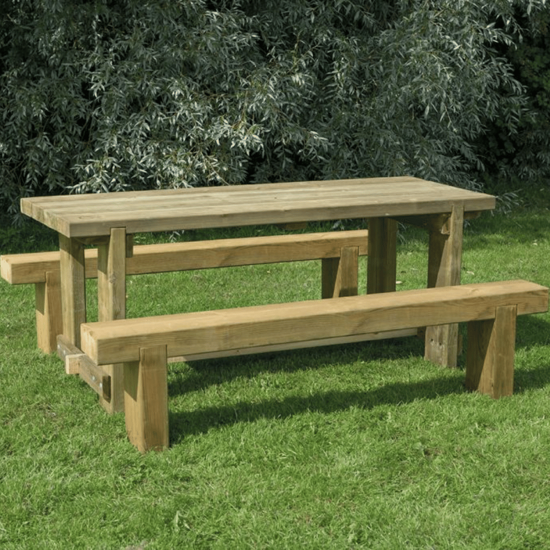 Reflectory Table + Sleeper Bench Set 750mm x 1800mm x 700mm