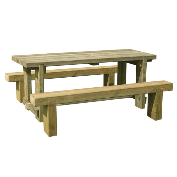 Reflectory Table + Sleeper Bench Set 750mm x 1800mm x 700mm