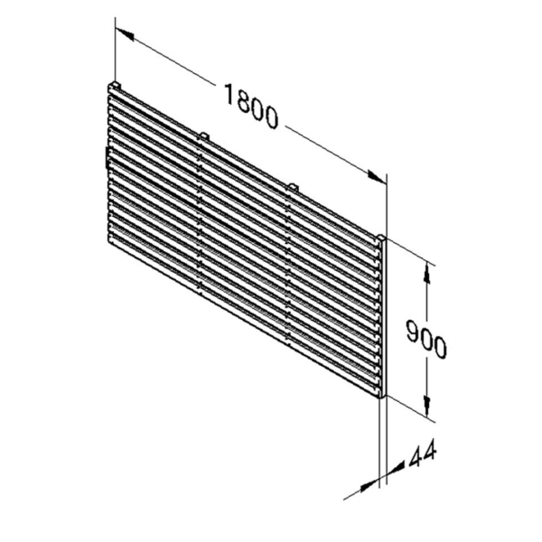 Pressure Treated Contemporary Slatter Fence Panel 900mm x 1800mm