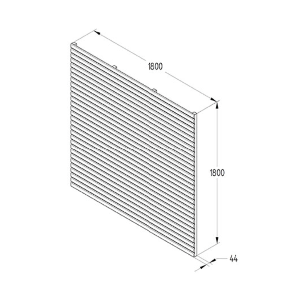 Pressure Treated Contemporary Slatter Fence Panel 1800mm x 1800mm