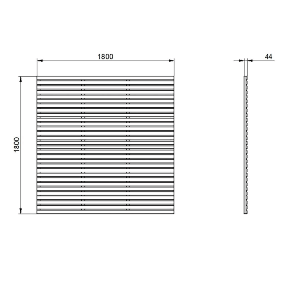 Contemporary Slatted Fence Panel Anthracite Grey 1800mm x 1800mm