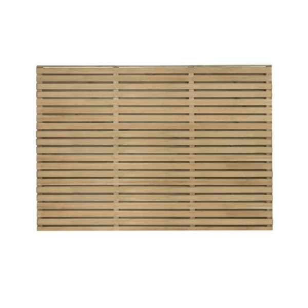 Pressure Treated Contemporary Double Slatted Fence Panel 1210mm x 1800mm