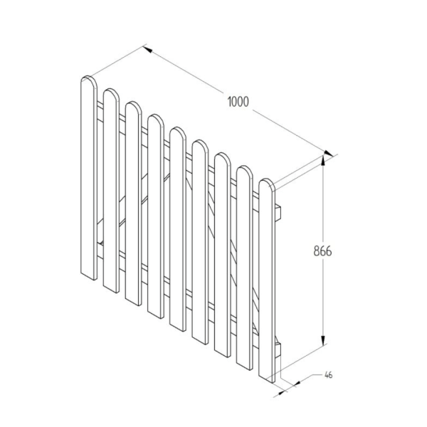 Heavy Duty Pale Gate 900mm x 900mm