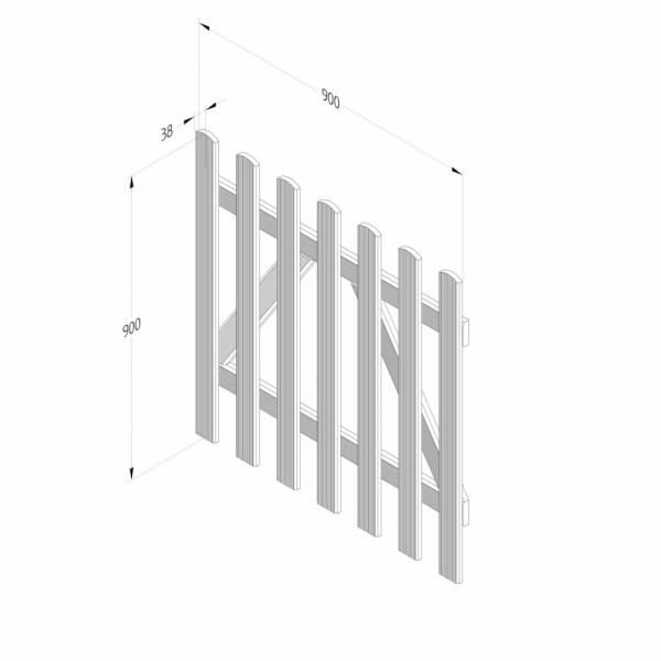 Pale Gate 900mm x 900mm