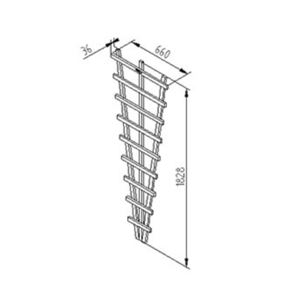 Heavy Duty Fan Trellis 1830mm x 660mm