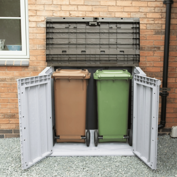 Extra Large Plastic Grey Garden Storage Unit 1200 Litre 1250mm x 1440mm x 830mm