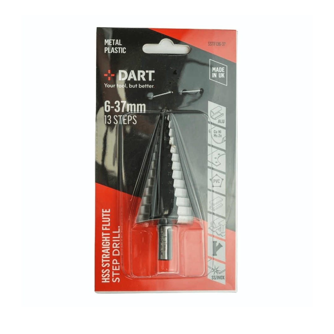 Dart 6-37mm Straight Flute Step Drill