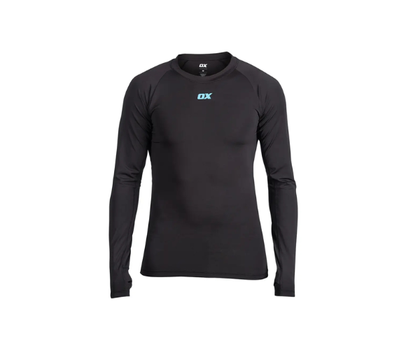 Ox Workwear Base Layer Black Long Sleeve Top